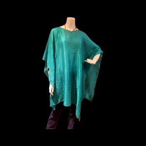 NWT Flowy Teal Poncho One size fits all